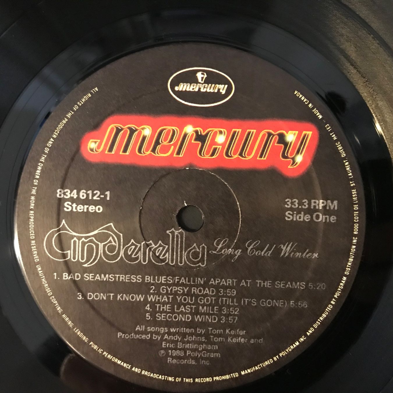 Schallplatten: Cinderella - Long Cold Winter – Gebraucht aus Aesch BL von BlueMusicRecords 4