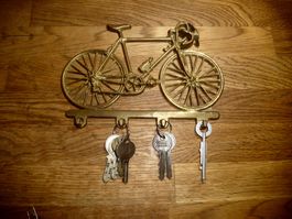 Antikes Vintage Rennfahrrad Messing Schlüsselhalter