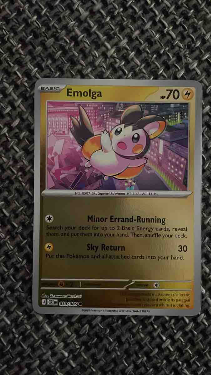 Pokémon Carte collezionabili: Pokemon TCG Emolga 030/086 card – Usato da Wil SG venduto da Wanessamoccia17