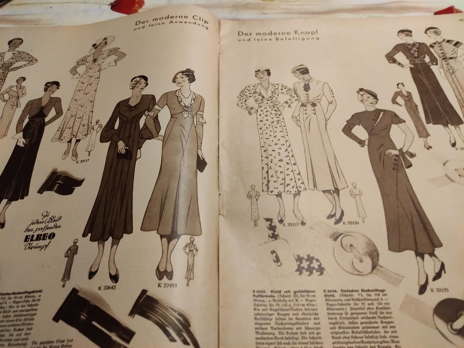 Riviste & Magazine: Bayers Modenblatt 1933 Heft 4 Schneider Handarbeit Design WK – Usato da Luzern venduto da leseratte24 5