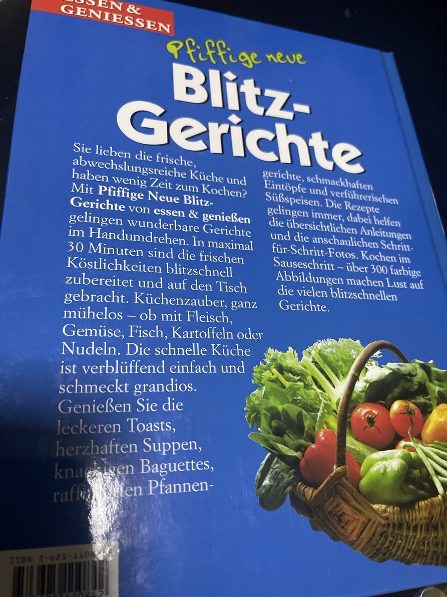 Libri: Kochbuch: "Pfiffige Blitz-Gerichte" - Schnell & Lecker! – Usato da Zürich venduto da Belisimo 7
