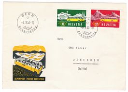 1953, lettre Poste alpestre 1er jour