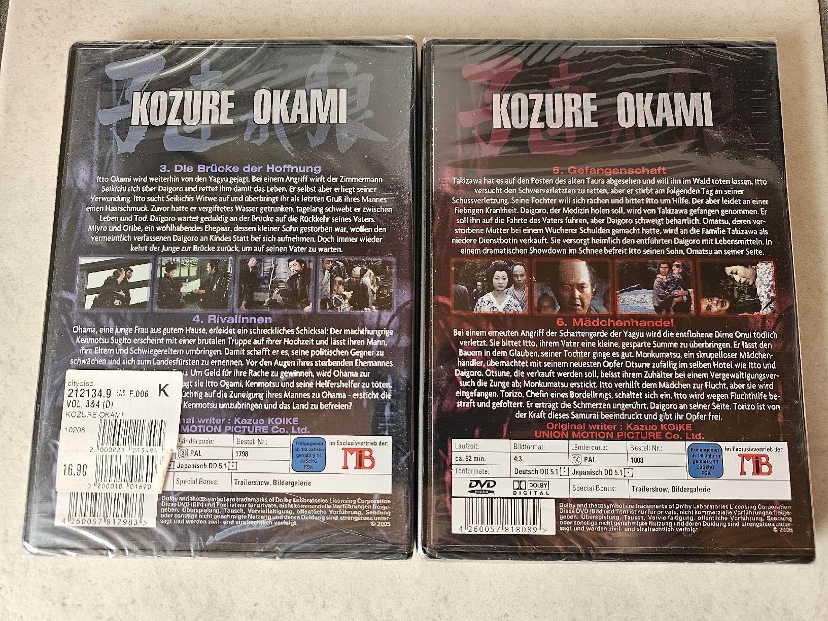 Tutti i DVDs: Kozure Okami  -  Teil 3 - 6  /  Fabrikneu – Nuovo e nell'imballaggio originale da Schneisingen venduto da backstore24 1