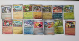 Pokemon-lot Black bolt/ White flare (Pokeball pattern) 14x