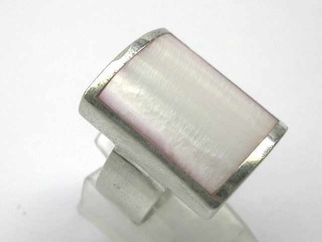 Anelli: Vintage Ring Silber 925 Perlmutt Gr. 59 – Usato da Ermatingen venduto da Decovin 3