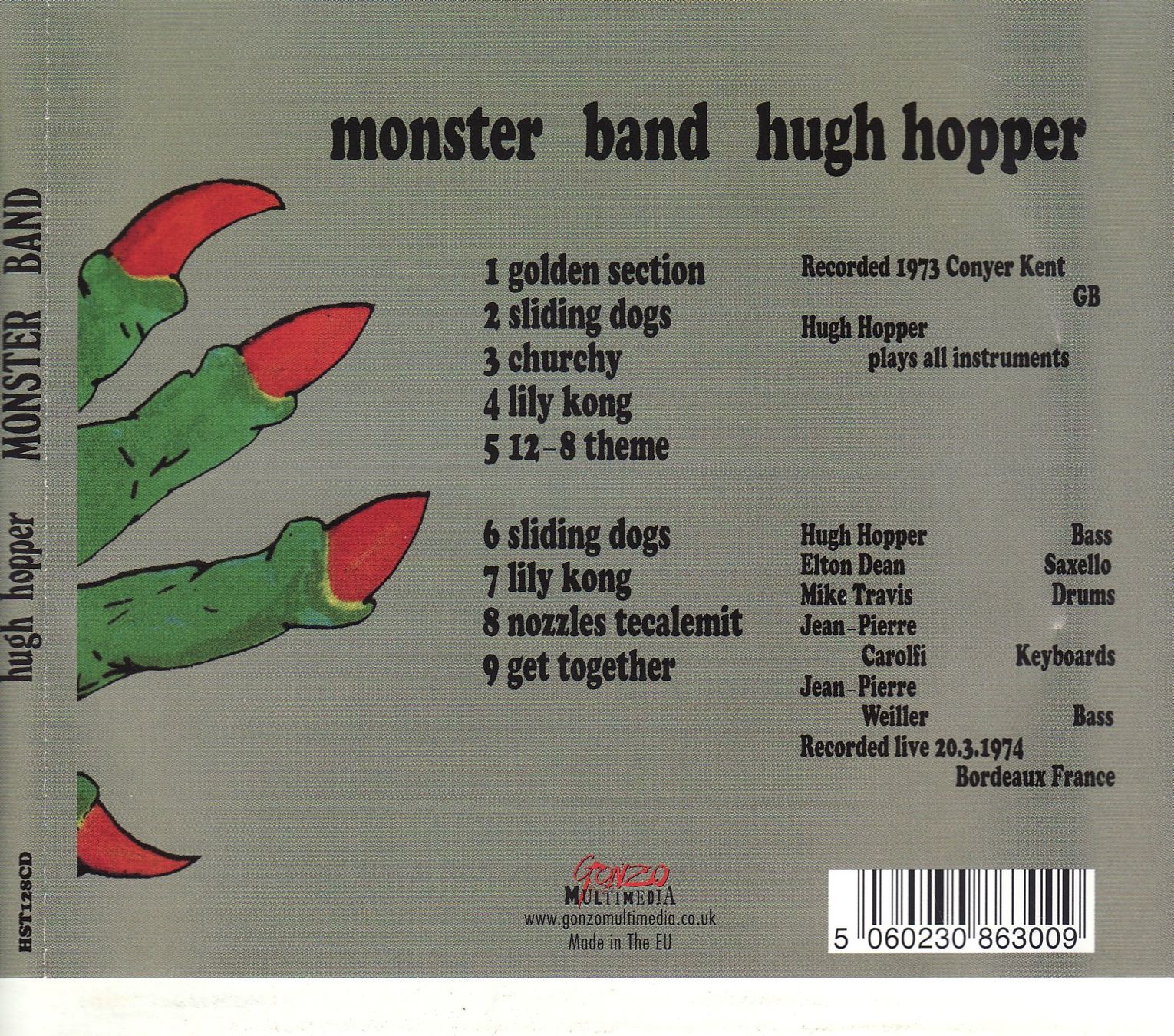 CD: Hugh Hopper – Monster Band – Nuovo (secondo la descrizione) da Boussens venduto da catfood01 1