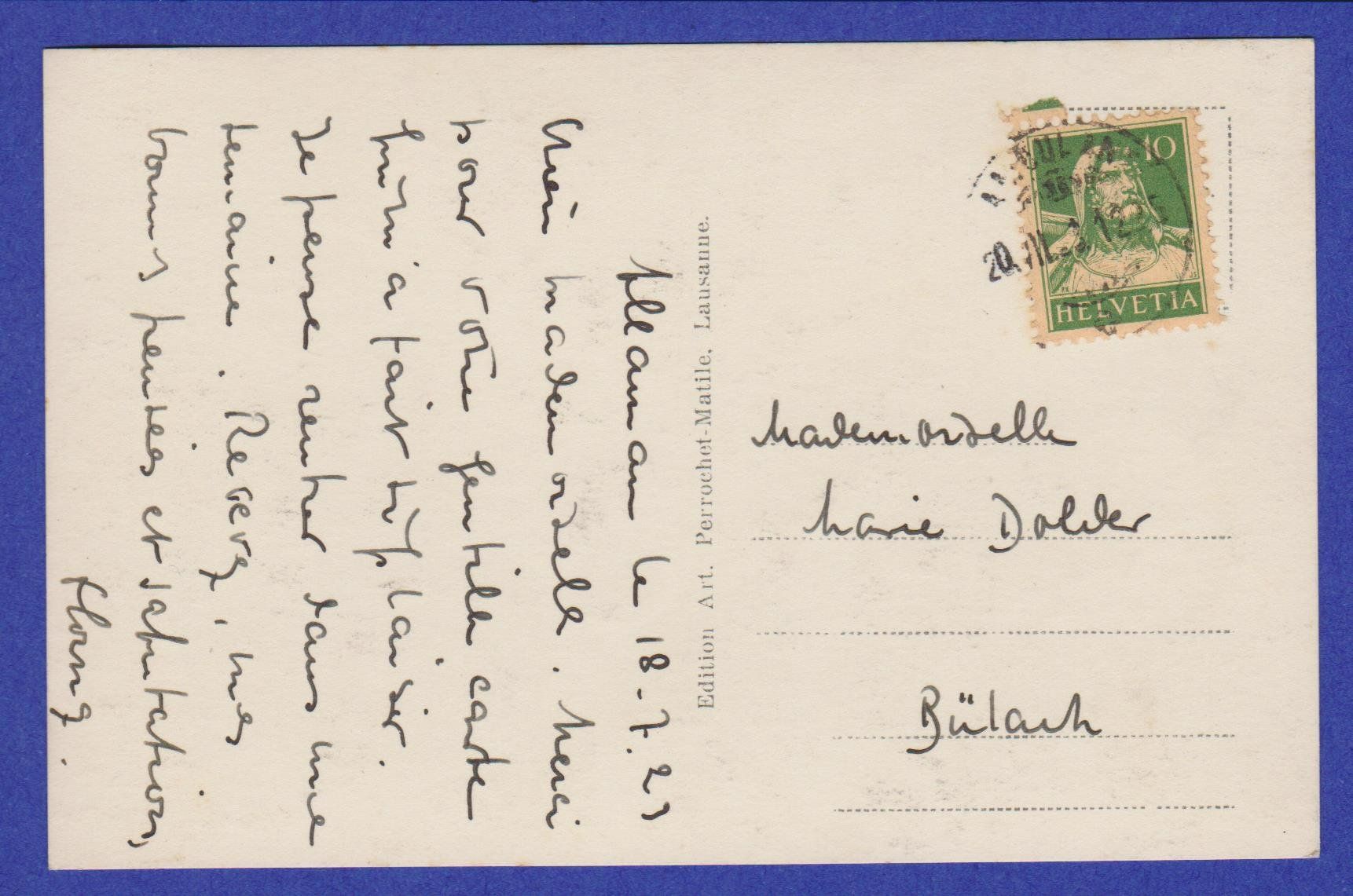 Cartoline postali: Allaman  -  alte Ansichtskarte 1931 – Usato da Vitznau venduto da Ropaku 1