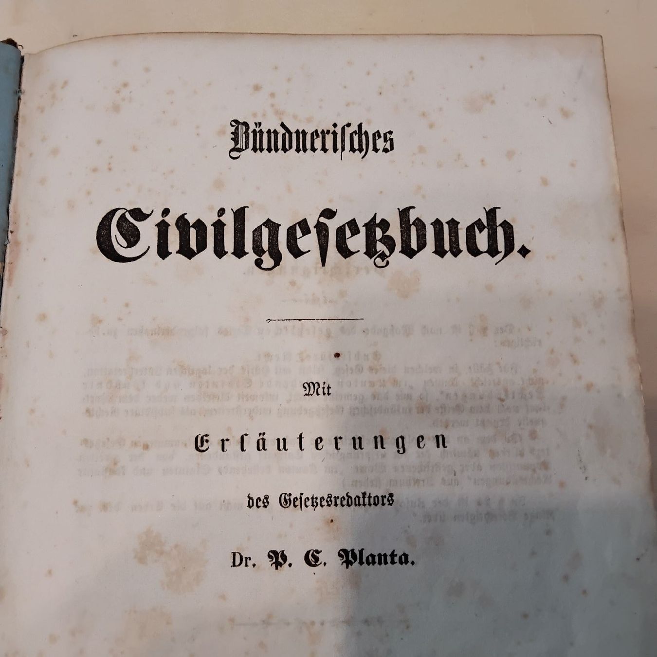 Libri: Bündnerisches Zivielgestzbuch – Usato da Bad Ragaz venduto da Pizalun