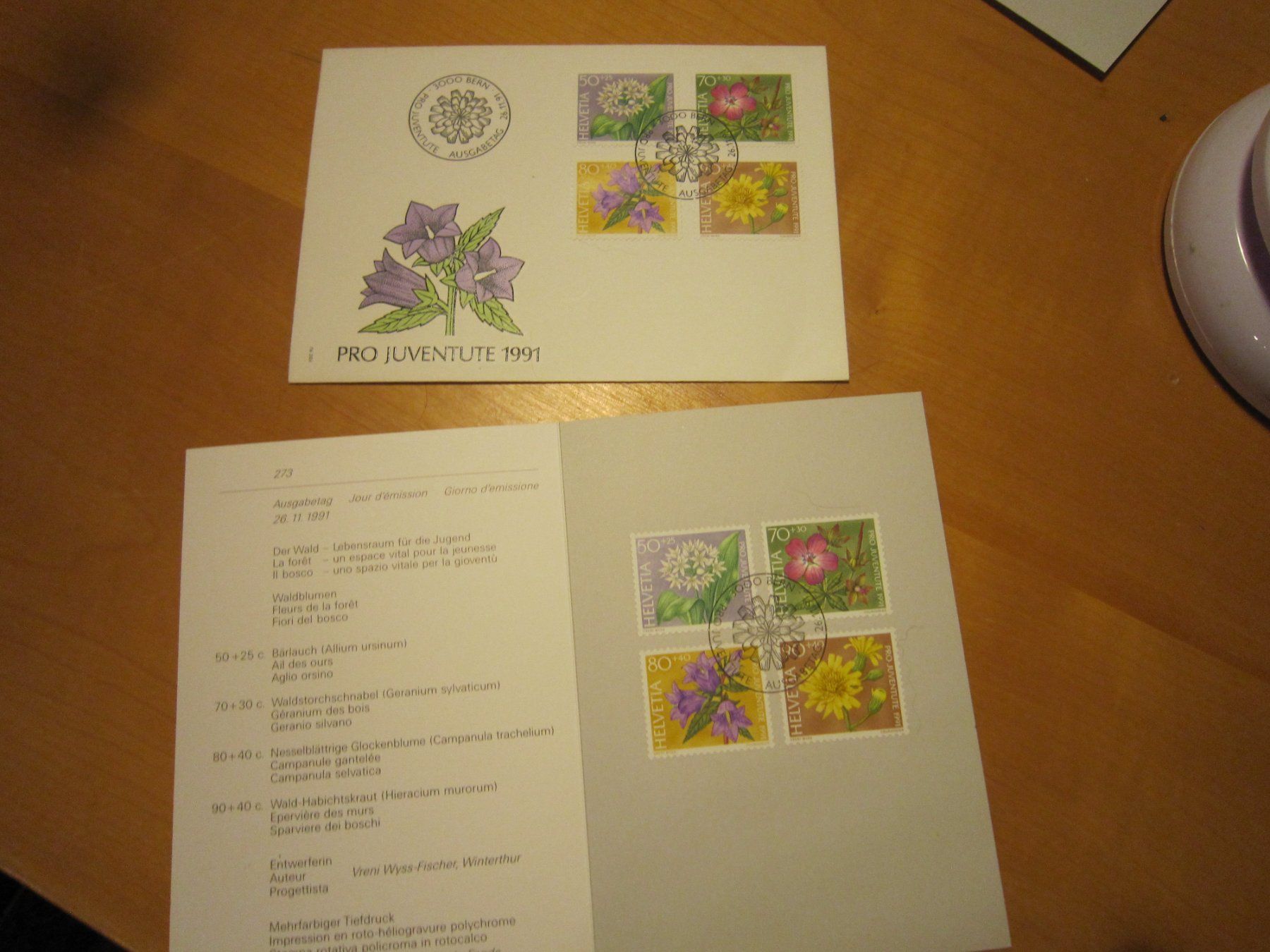 Alle Briefmarken: CH 1991 FDC Serien und Ptt Blätter – Gebraucht aus Gordola von Polentaefung 6