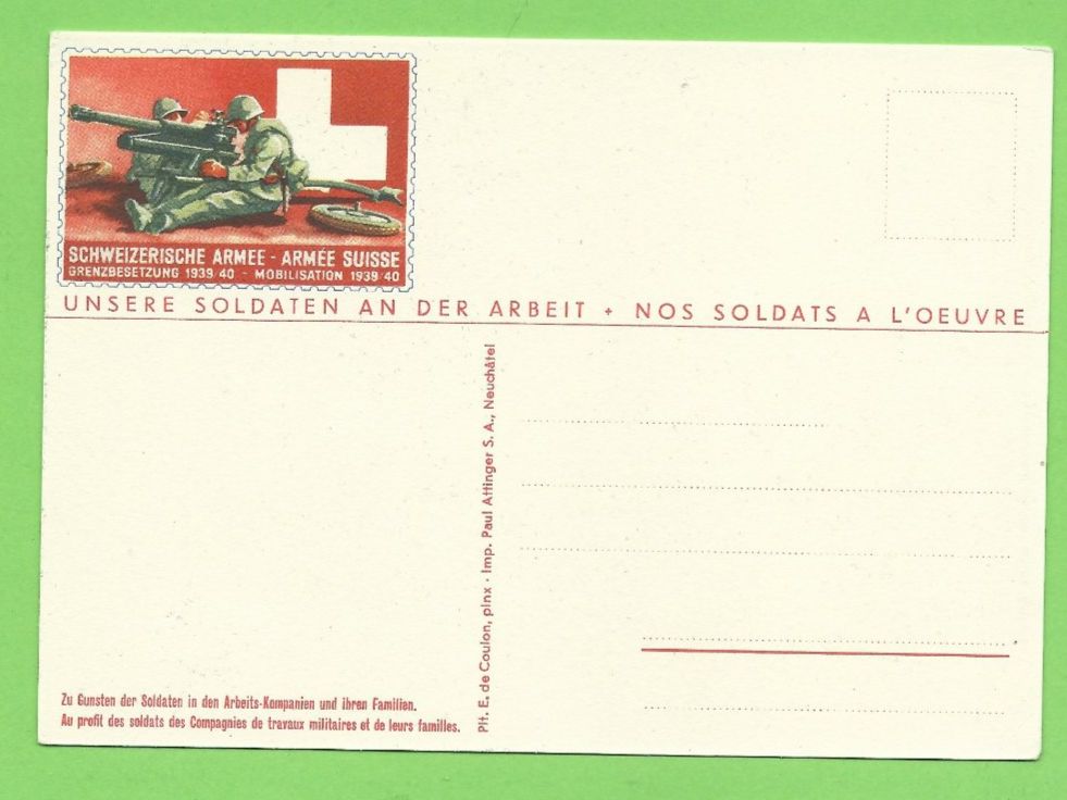 Cartoline postali: Schweizer Armee 1939/40 Postkarte – Usato da Zürich venduto da t24_de 1