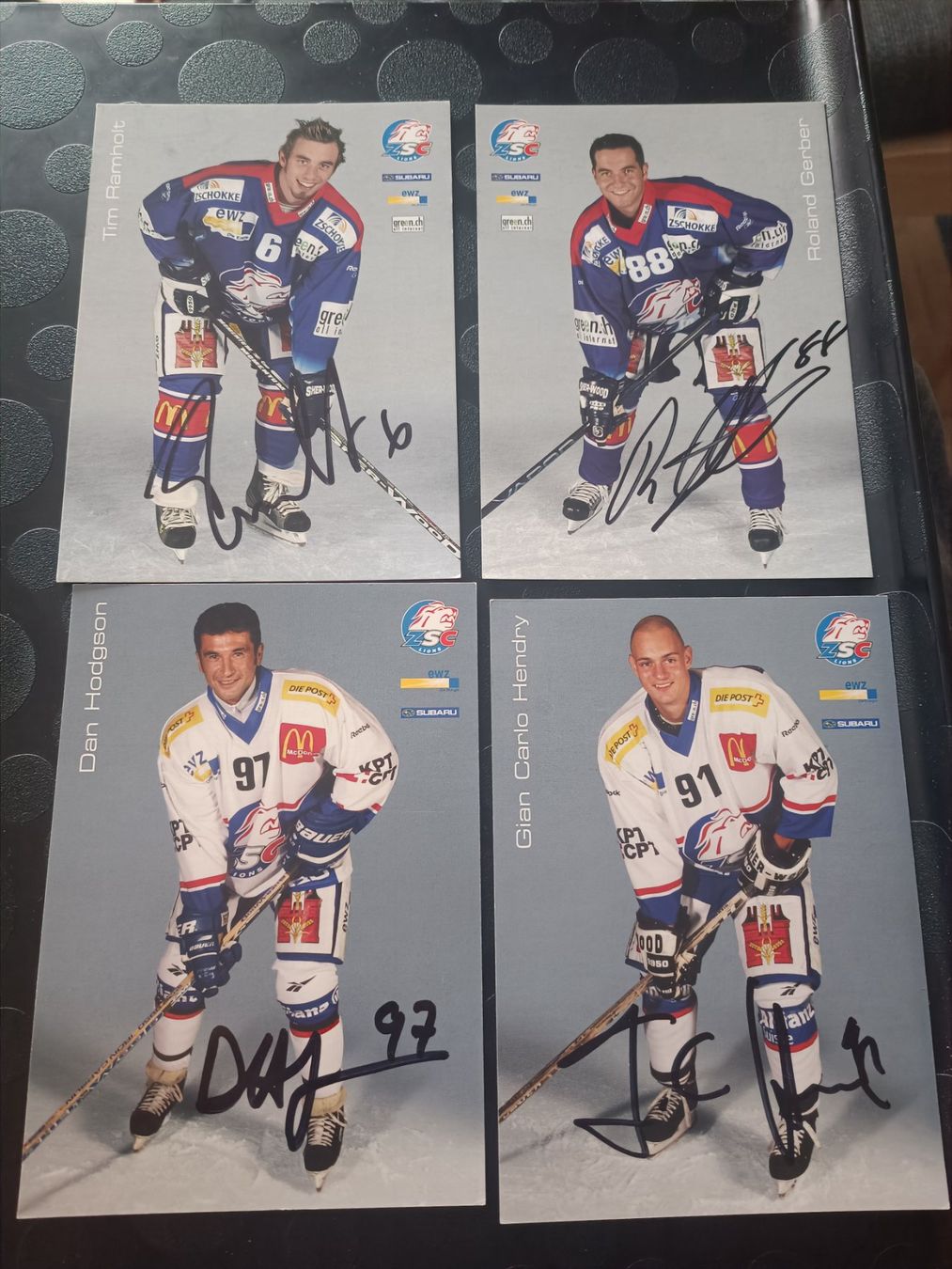 Autogramme: ZSC  Set -  4x handsigniert – Gebraucht aus Menziken von Artographs