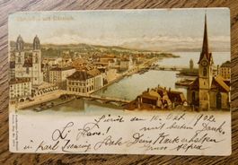 Zürich, See und Glärnisch 1902 an Hans Affeltranger, Töss