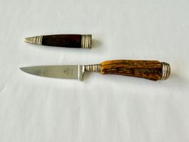 seltenes Jagdmesser/Trachtmesser Rehwappen Hirschhorn Griff