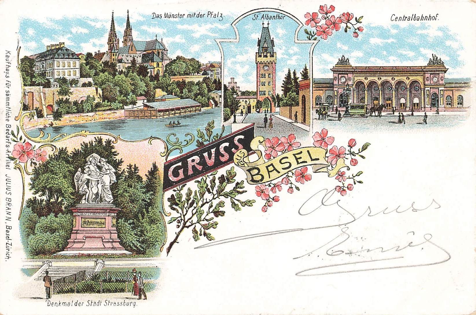 Cartoline postali: Gruss Basel Litho – Usato da Biasca venduto da Blenio71