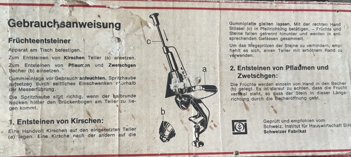 Elettrodomestici da cucina: Fruchtentsteiner Frutarex INCA Schweizer Fabrikat  – Usato da Oberrüti venduto da Jomaru 1