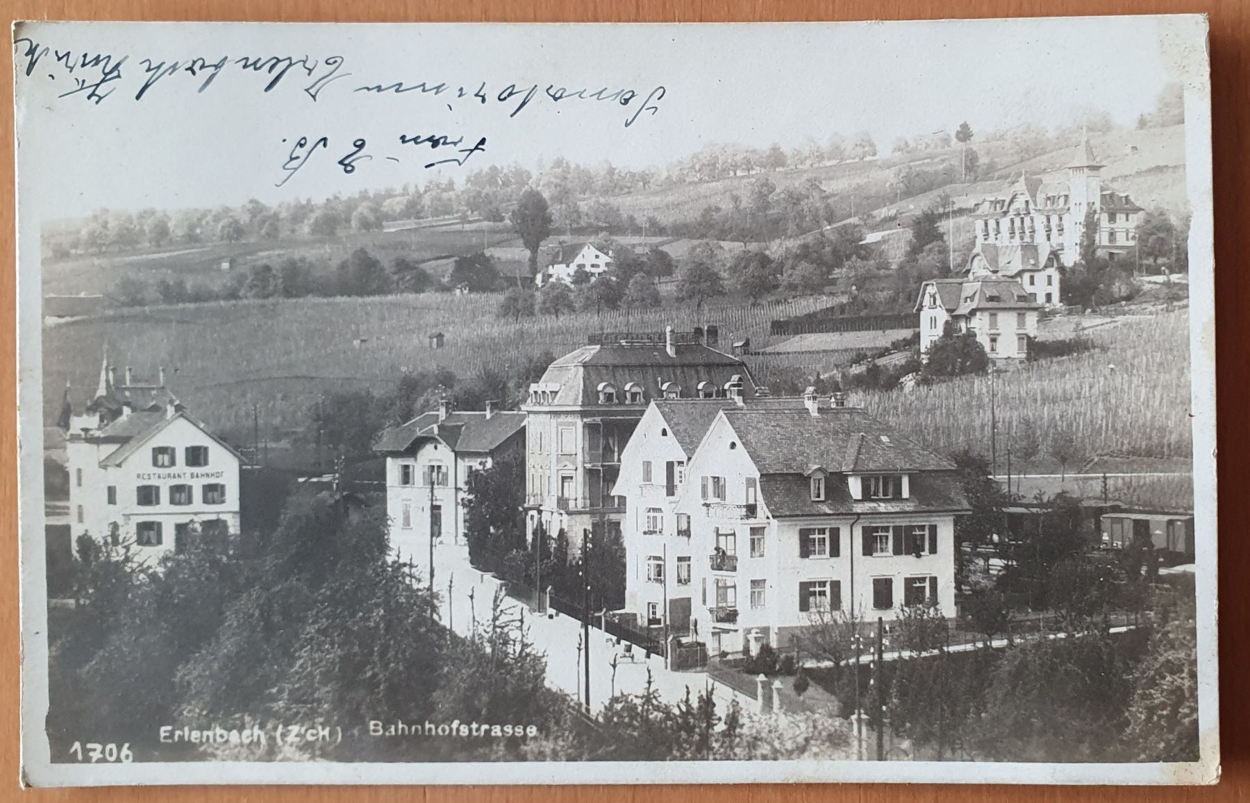 Cartoline postali: Erlenbach  - Bahnhofstrasse 1916 – Usato da Kreuzlingen venduto da Rschweiz1