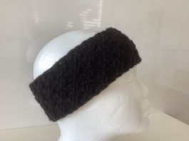 Warmes Stirnband handgestrickt Wolle Herbst / Winter