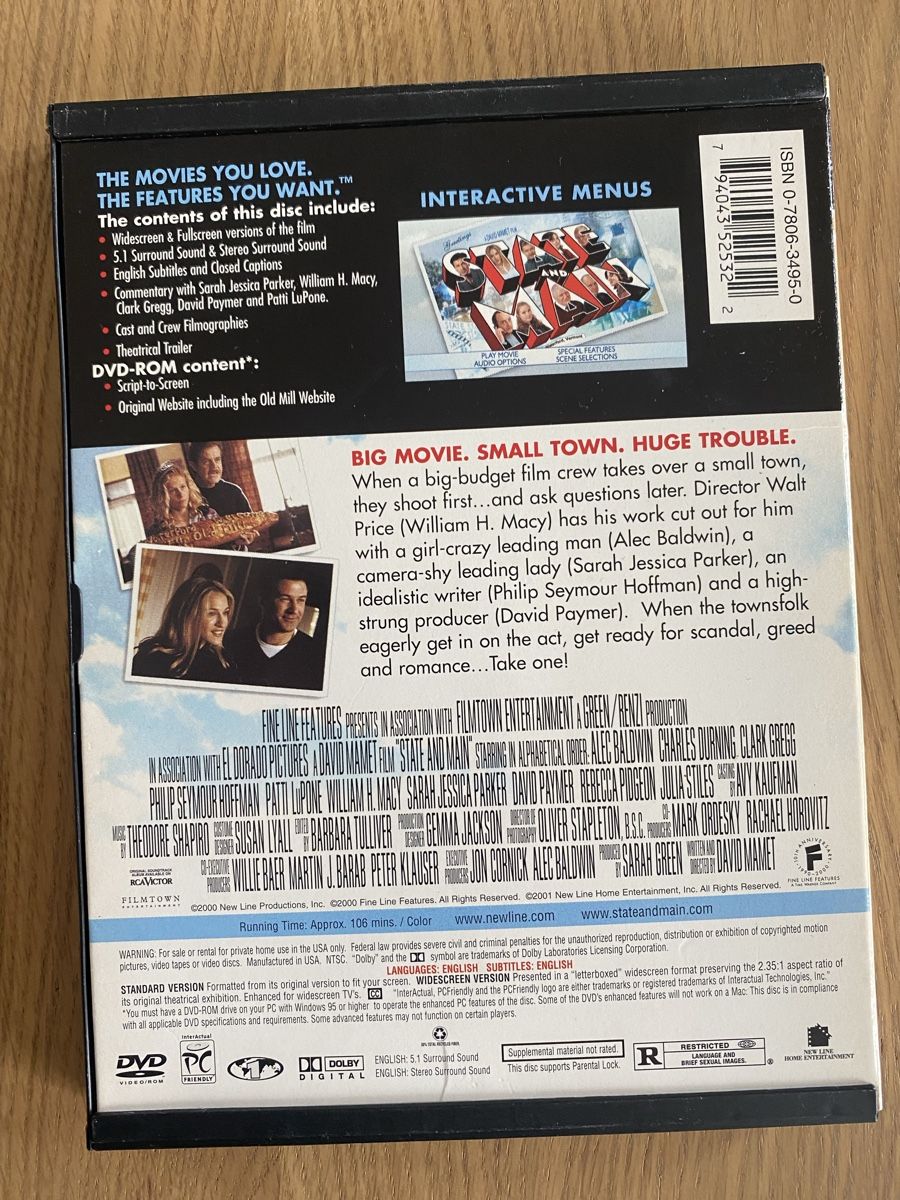 Alle DVDs: State and Main DVD Code 1 – Gebraucht aus Rüschlikon von Granulat204 1