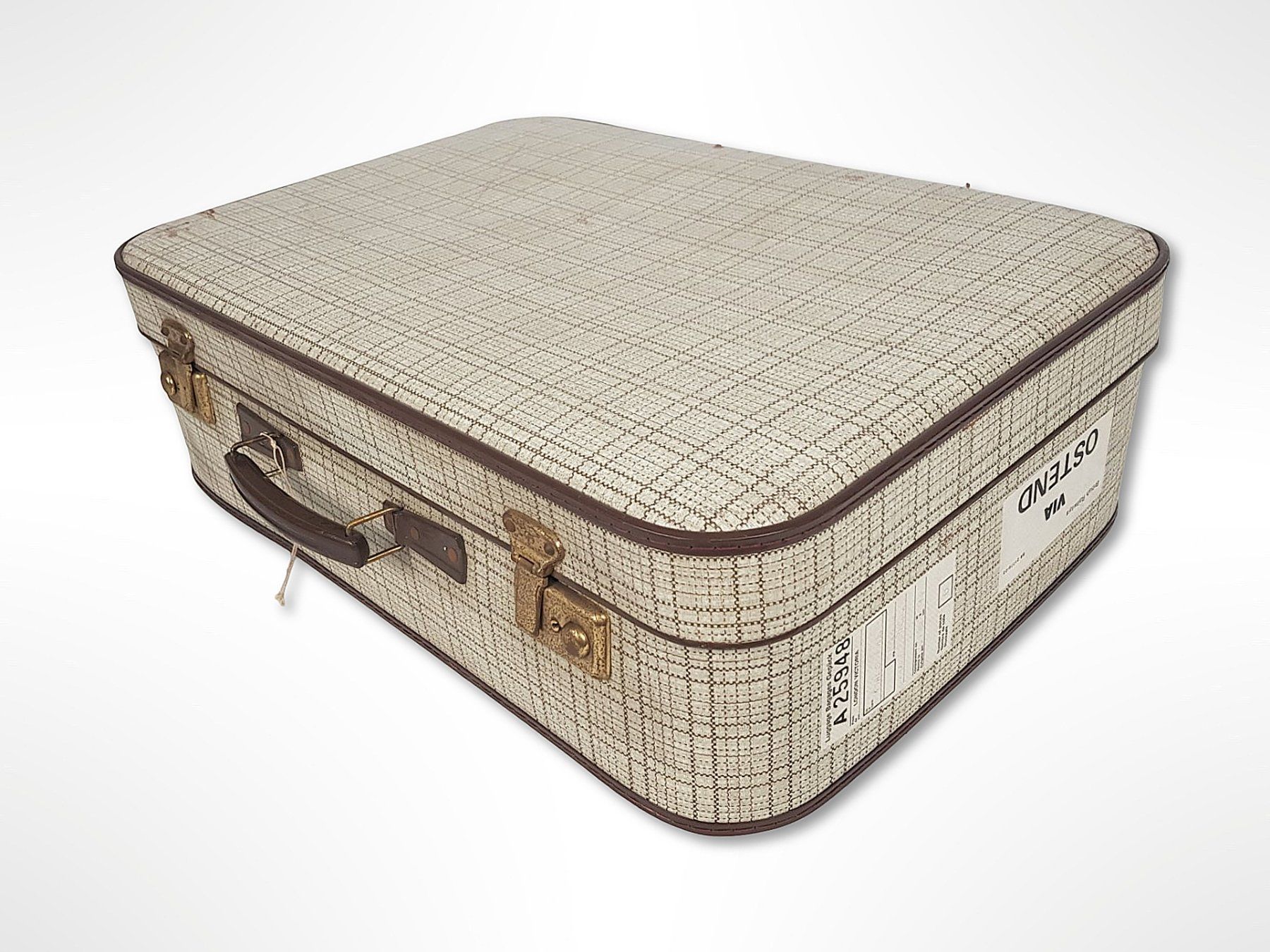 Valises de voyage: Vintage Koffer mit Karomuster – D'occasion à Suhr par Restwert_Suhr