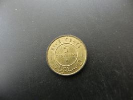 Somalia 5 Cents 1967
