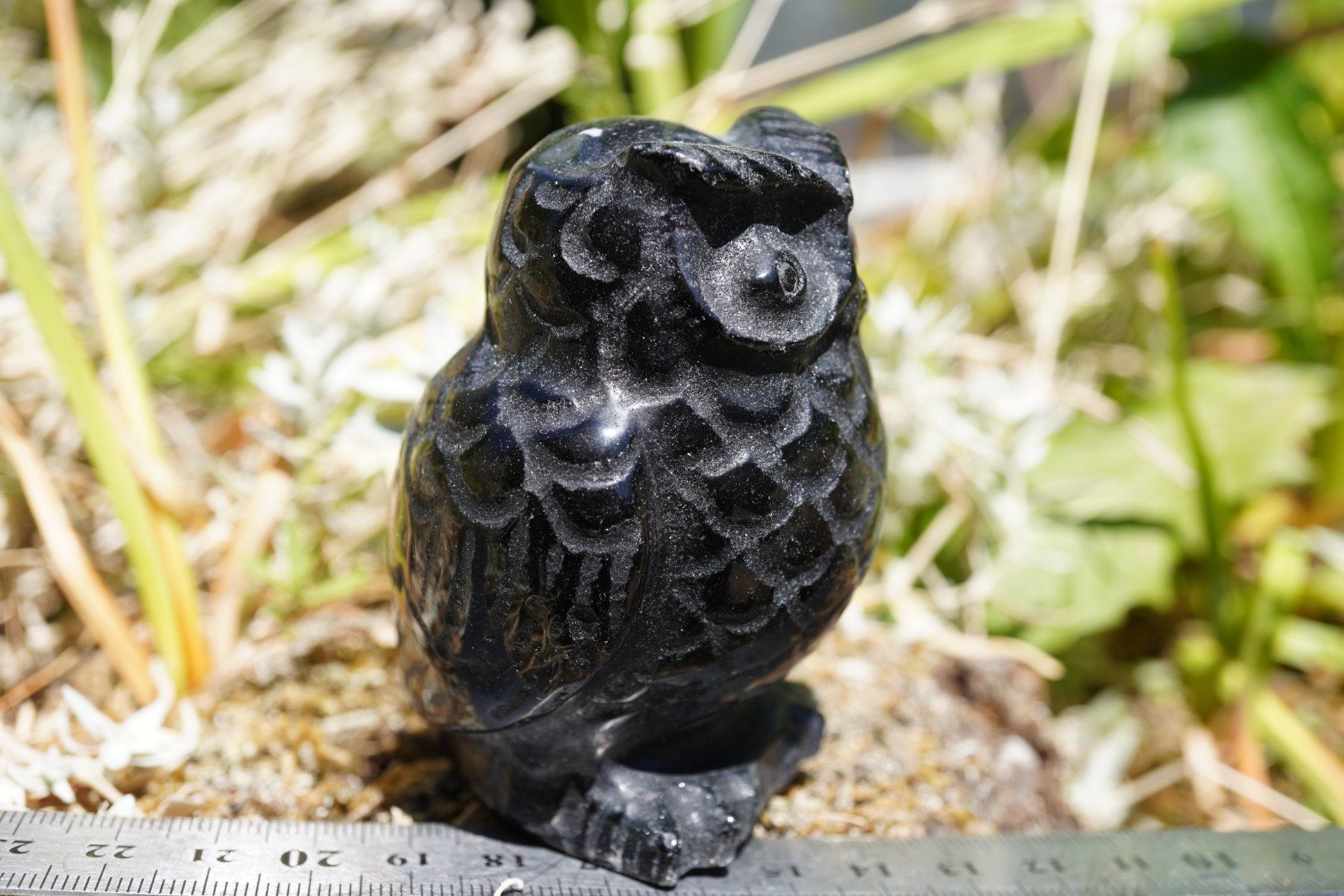 Minerali & Pietre curative: Eule  Obsidian    8cm x 5cm  Räumung    (1) – Nuovo e nell'imballaggio originale da Eschenbach SG venduto da topstone 7