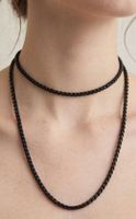 Collana catena intrecciata colore nero unisex