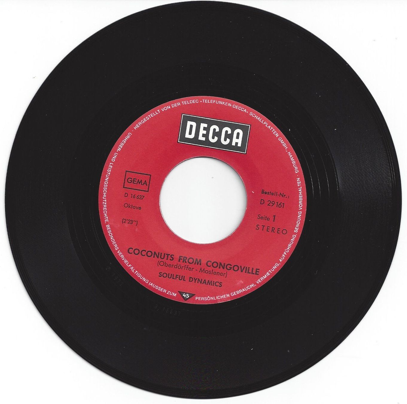 Dischi in vinile: SOULFUL DYNAMICS: Coconut from Congoville / Azumba – Usato da Bäch SZ venduto da Parog 1