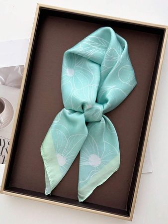 Elegante Damen Foulard Türkis