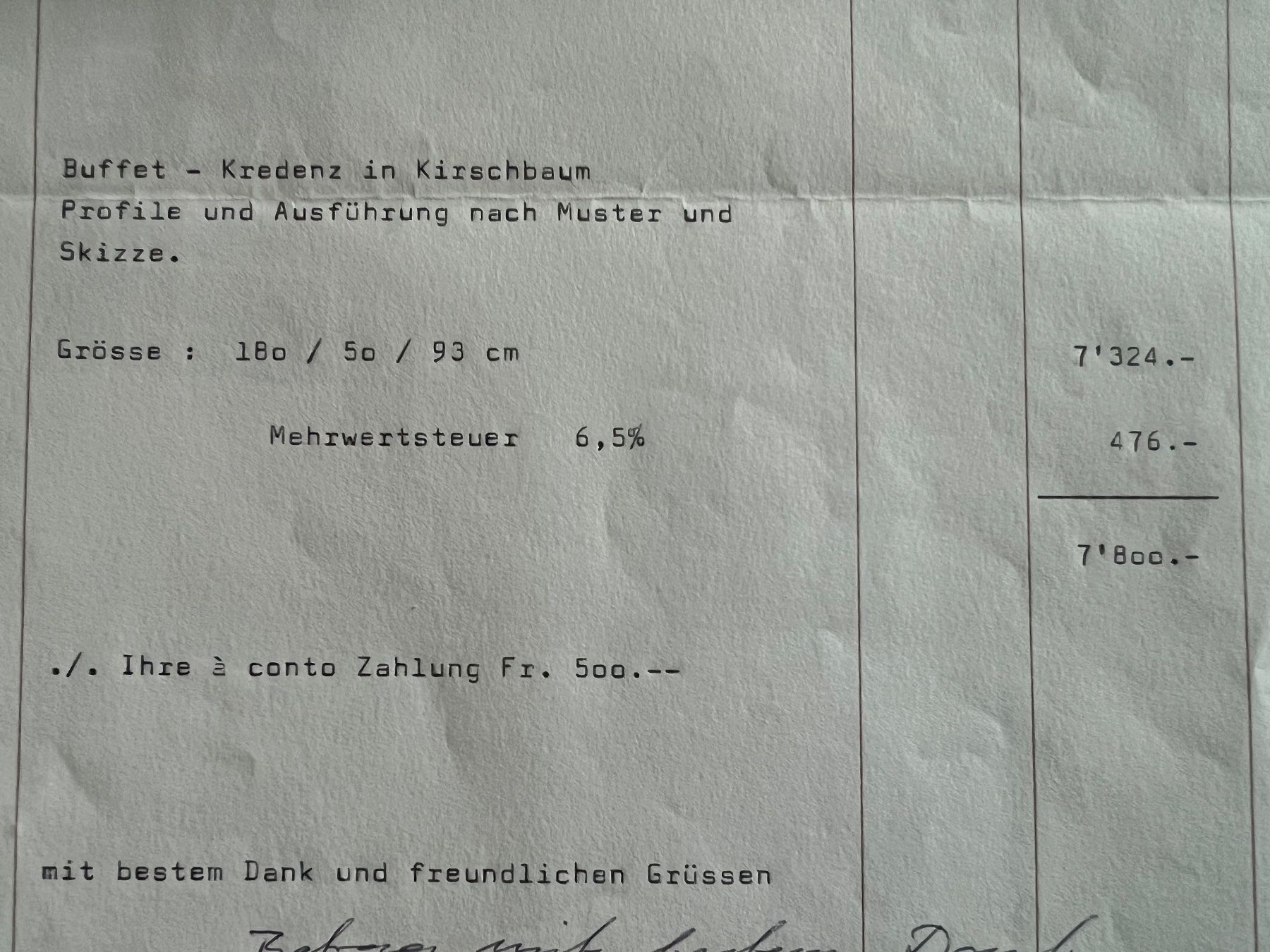 Credenze: Buffet aus Massivholz Kirschbaum – Usato da Rüschlikon venduto da Babsita70 4
