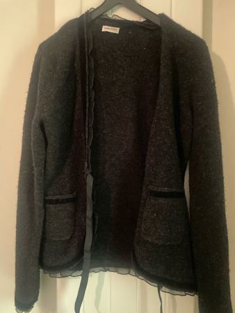 Schwarze Strickjacke, Grösse 36