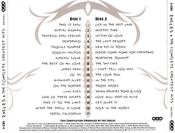 CDs: The Eagles THE COMPLETE GREATEST HITS David Sanborn 2CD Box – Gebraucht aus Kandergrund von Sososo 6
