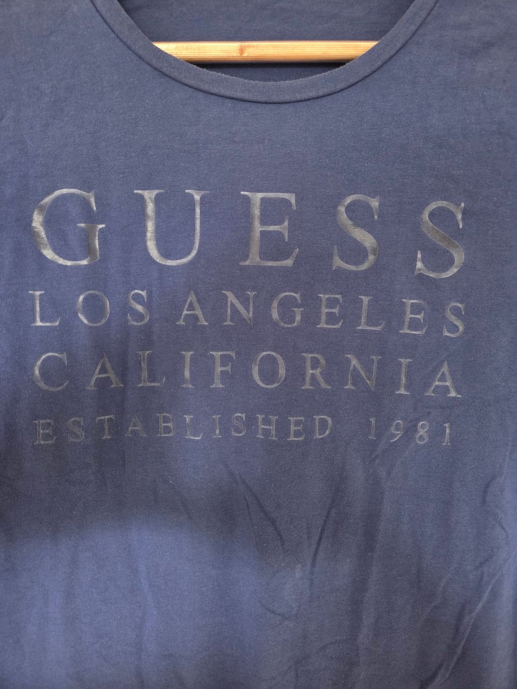 Guess T-shirt: Guess Longsleeve S blau | 93% Baumwolle | 7% Elastan – Usato da Rothenburg venduto da RaphiS549 1