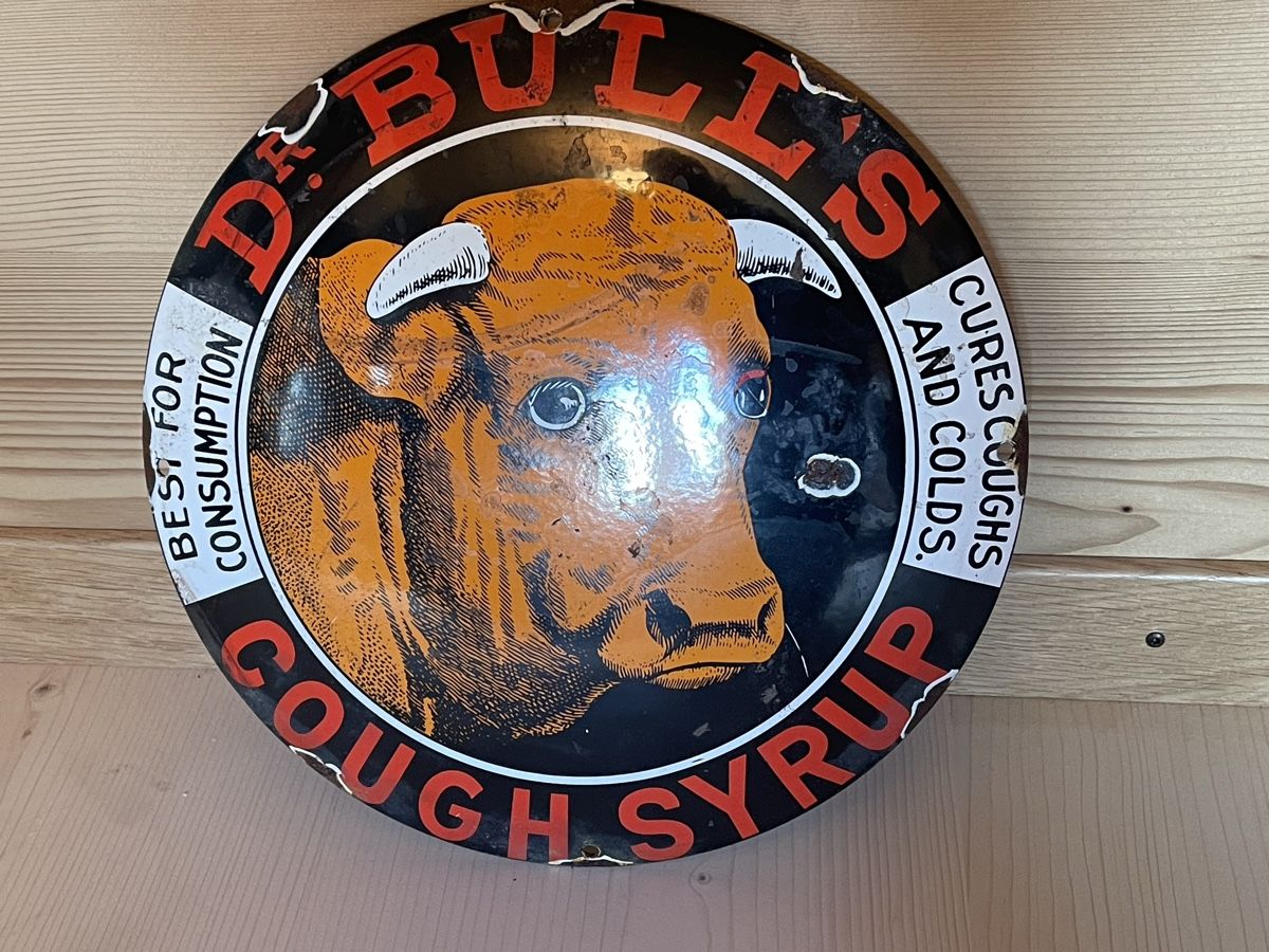 Insegne: Emailschild Dr.Bulls Cough Sirup – Usato da Muri b. Bern venduto da SUP13
