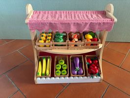 Marktstand aus Holz