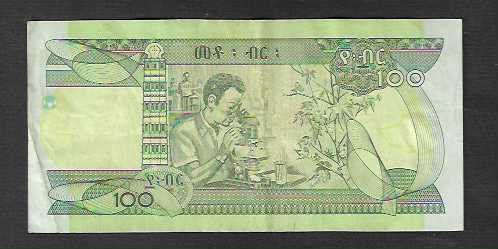 Banconote: Etiopia  100  Birr  2015  Gebraucht – Usato da Gordola venduto da coinsandnotes 1