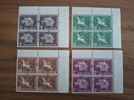 Dienstmarken 4er Blocks: UPU