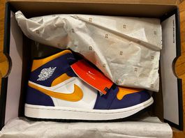 Originale neue Nike Air Jordan Mid Lakers Edition