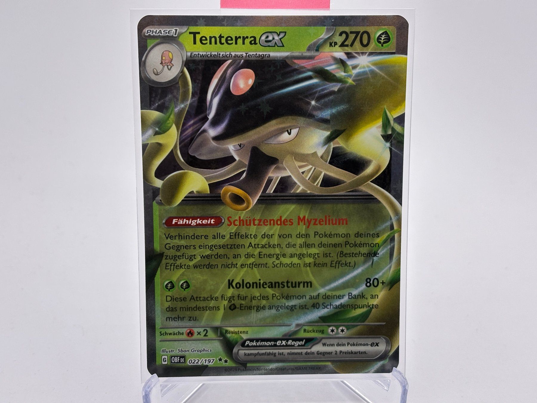 Pokémon Carte collezionabili: Obsidianflammen - Tenterra ex  (OBF 22) - DE – Nuovo (secondo la descrizione) da Allschwil venduto da Bullach
