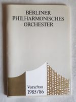 Programm Berliner Philharmonisches Orchester 1985/1986