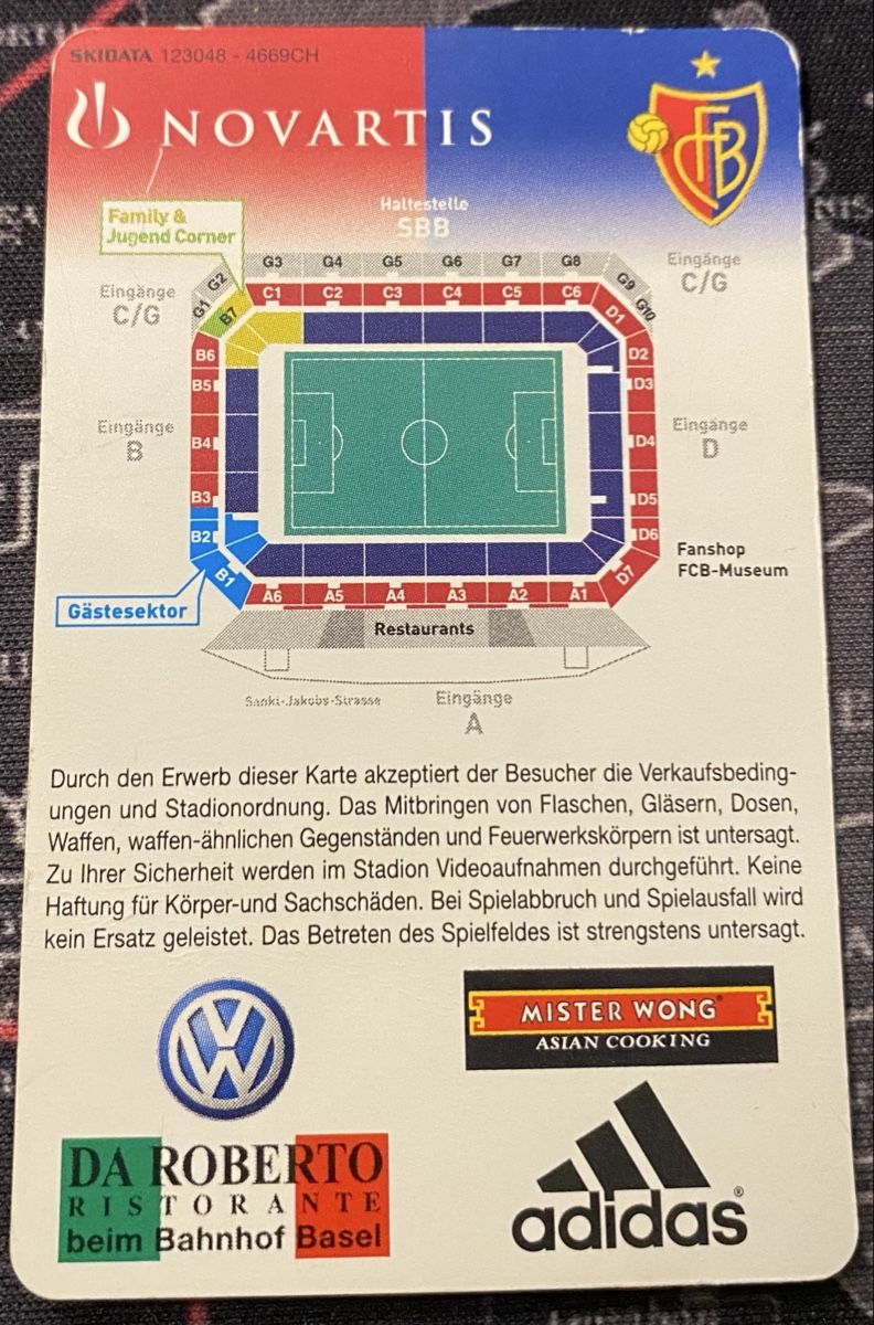 Biglietti: FC Basel  Ticket vom 08.08.2012 Parkett C1 – Nuovo (secondo la descrizione) da Allschwil venduto da Deal_Tiger99 1