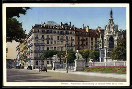 AK Genève, Monument Brunschwig et Grand Hotel de la Paix
