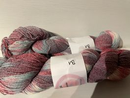 1Knäuel Handgefärbte Wolle Merino Cotton Silk
