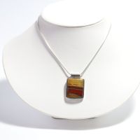 Pendentif goutte en LABRADORITE naturelle & Argent 925 —NEUF