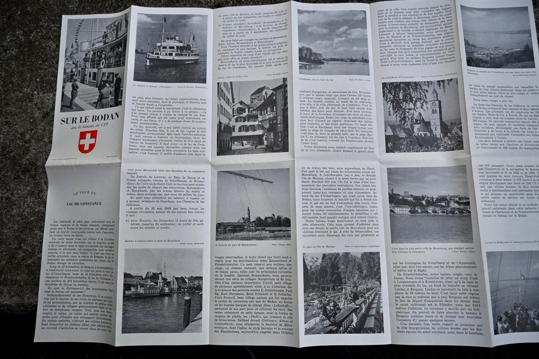 Documenti: SBB CFF Prospekt Sur le Bodan Bodensee 1949 panorama bieder – Usato da Pfaffhausen venduto da mono_rec 8