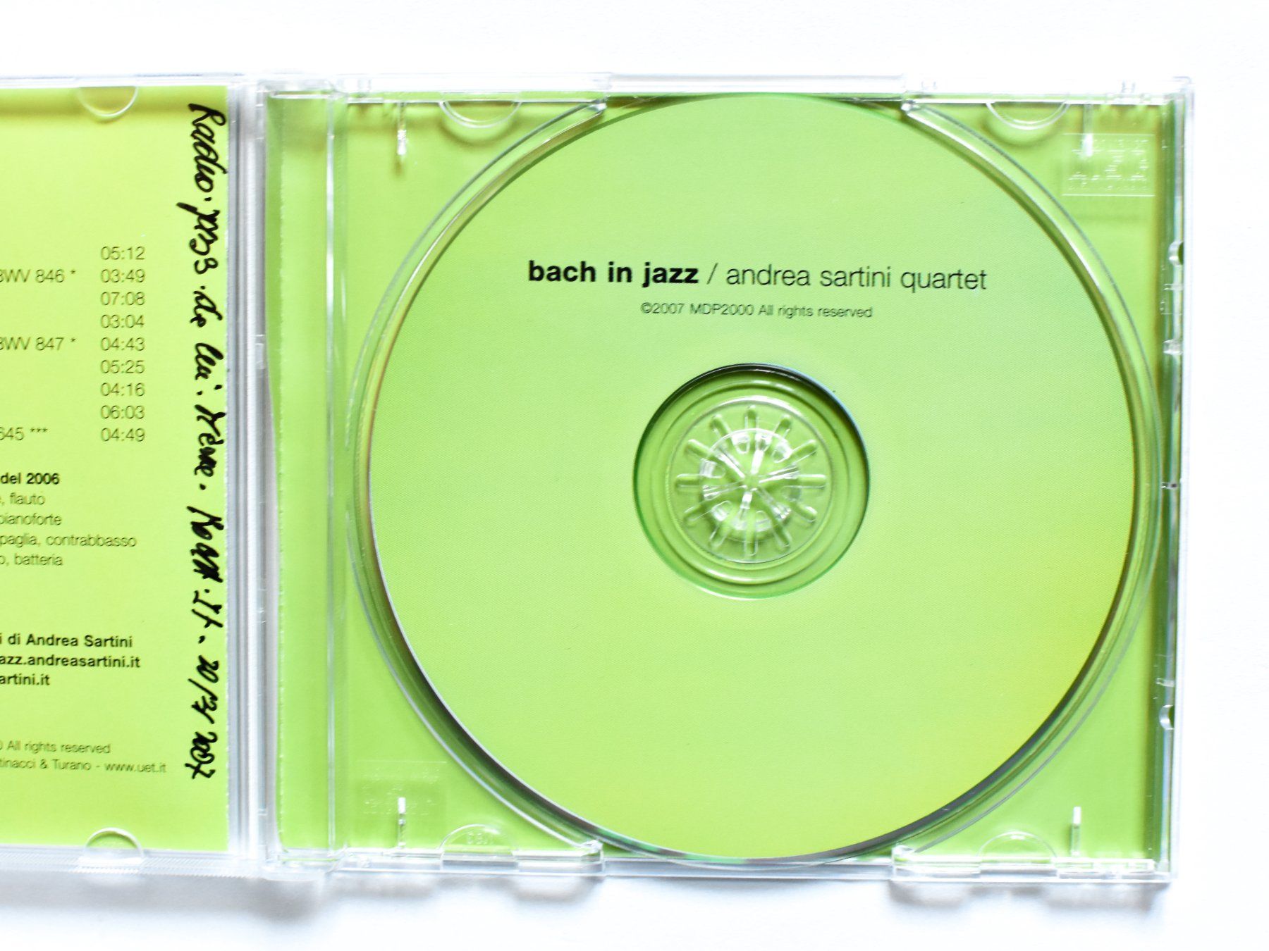 CD: Andrea Sartini Quartet - Bach in Jazz – Usato da Belmont-sur-Yverdon venduto da ag97 2