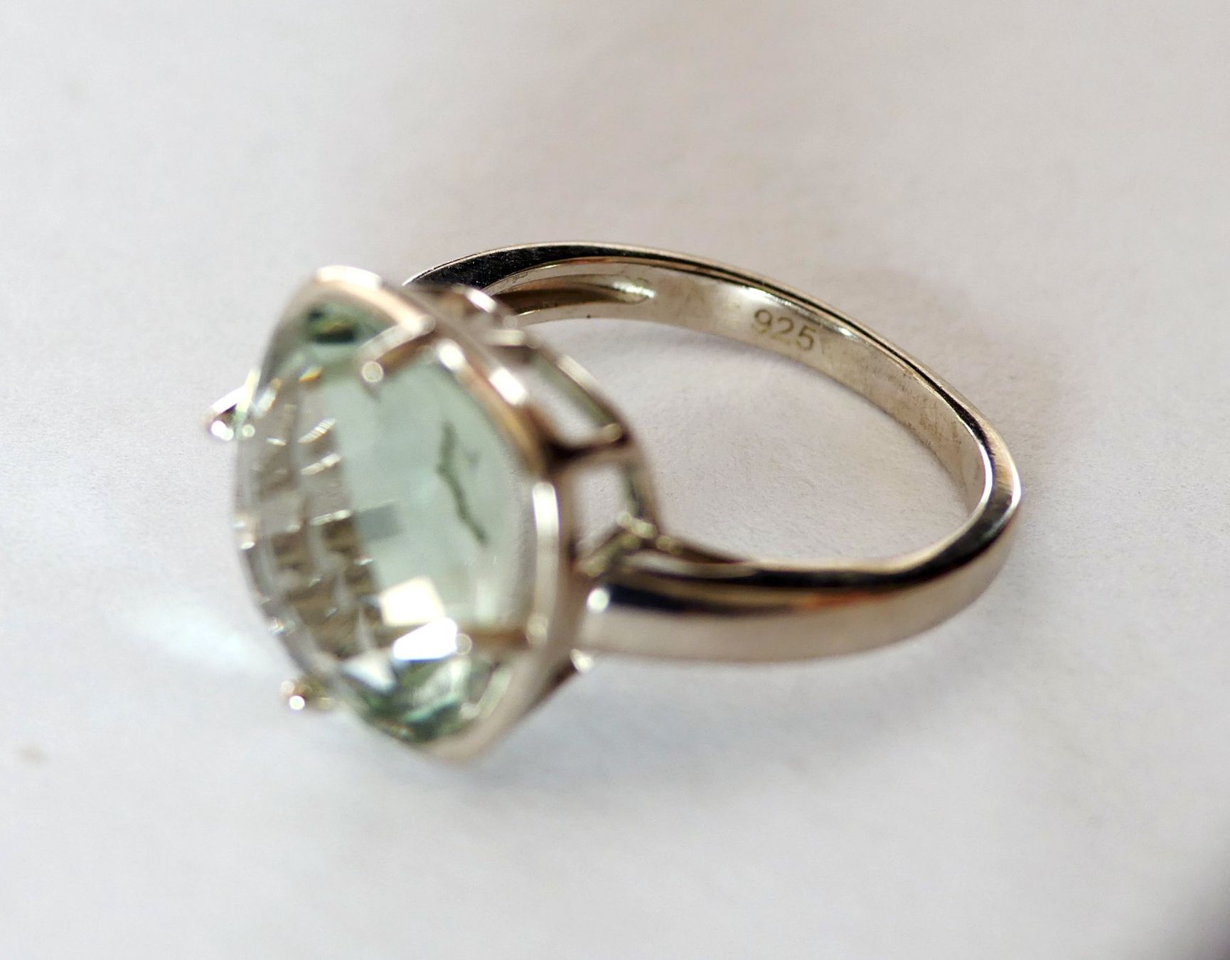 Anelli: Silberring 925 mit Grünem Amethyst – Nuovo e nell'imballaggio originale da Matten b. Interlaken venduto da kero71 4