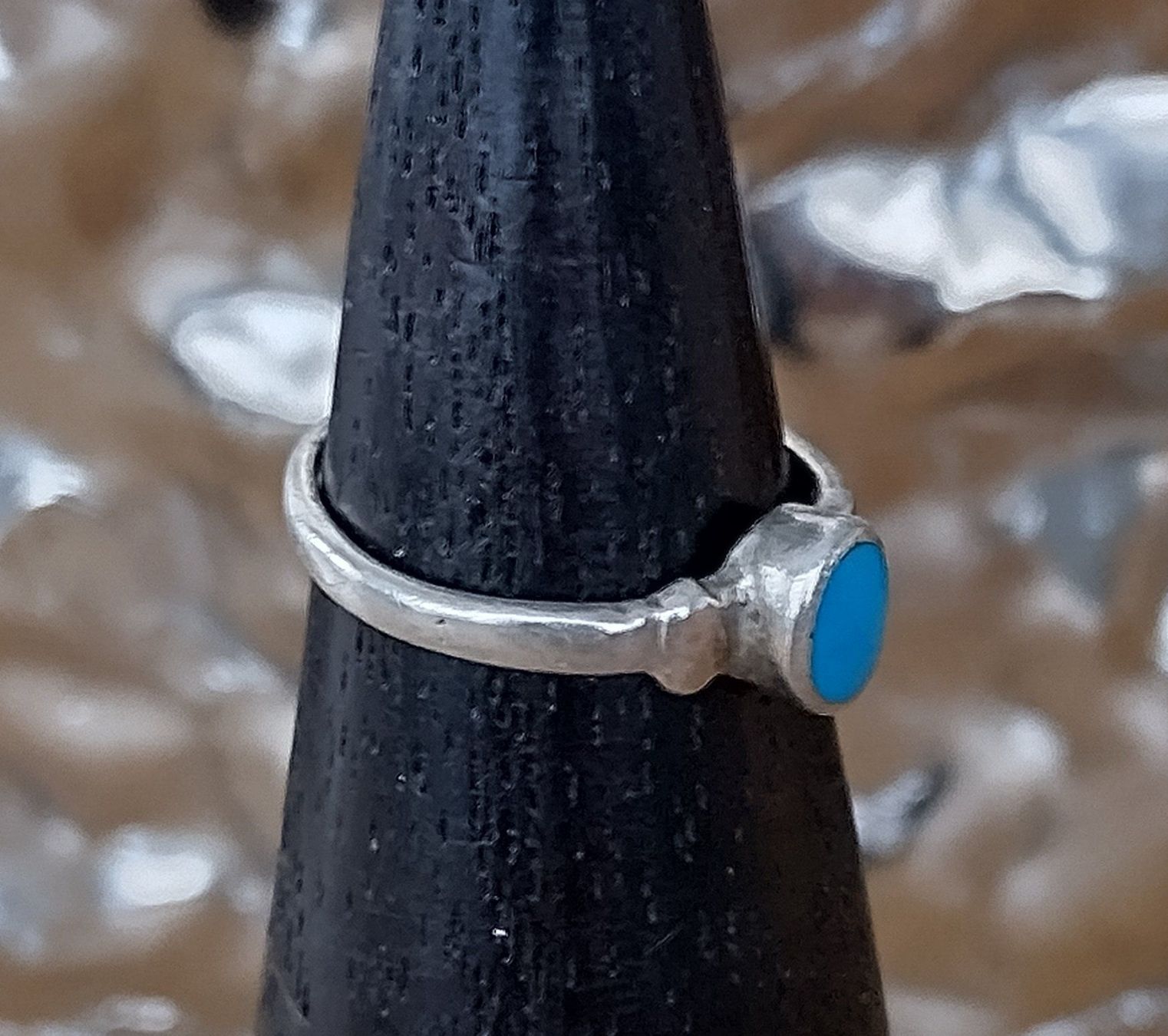 Ringe: KLEINER SILBER RING 925 MIT TÜRKIS Gr. 47 – Gebraucht aus Romanshorn von BoutiqueA 3