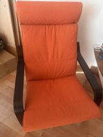 Sessel orange gebogen Holzrahmen guter Zustand