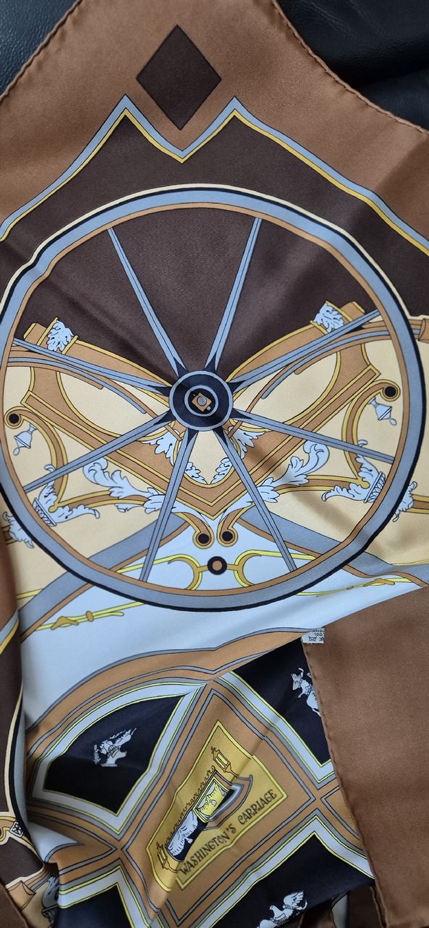 Hermès Foulards, Tücher & Schals: Foulard  Hermès Washington's Carriage – Neu (gemäss Beschreibung) aus st Gingolph von Fast-fashion 5
