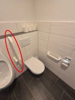 Stützklappgriff, Aufstehbügel, Haltegriff, barrierefreies WC